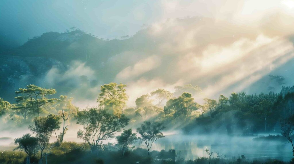 Ecosystem, trees in a valley